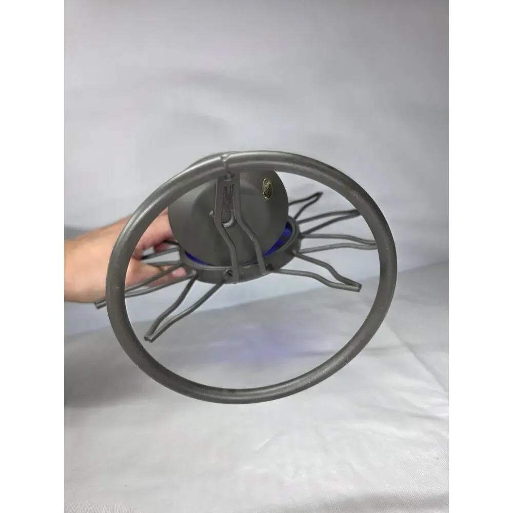 Vintage Blue Cobalt Glass Wrought Iron Candle Holder Celestial Moon Star Sun Sky